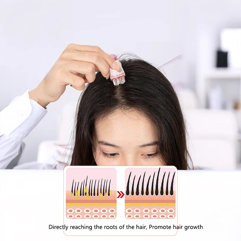 Empty 6ml Scalp Applicator Mini Head Massager Roller Ball Brush for Hair Growth Oil Medicine Liquid Applicator Massage Comb