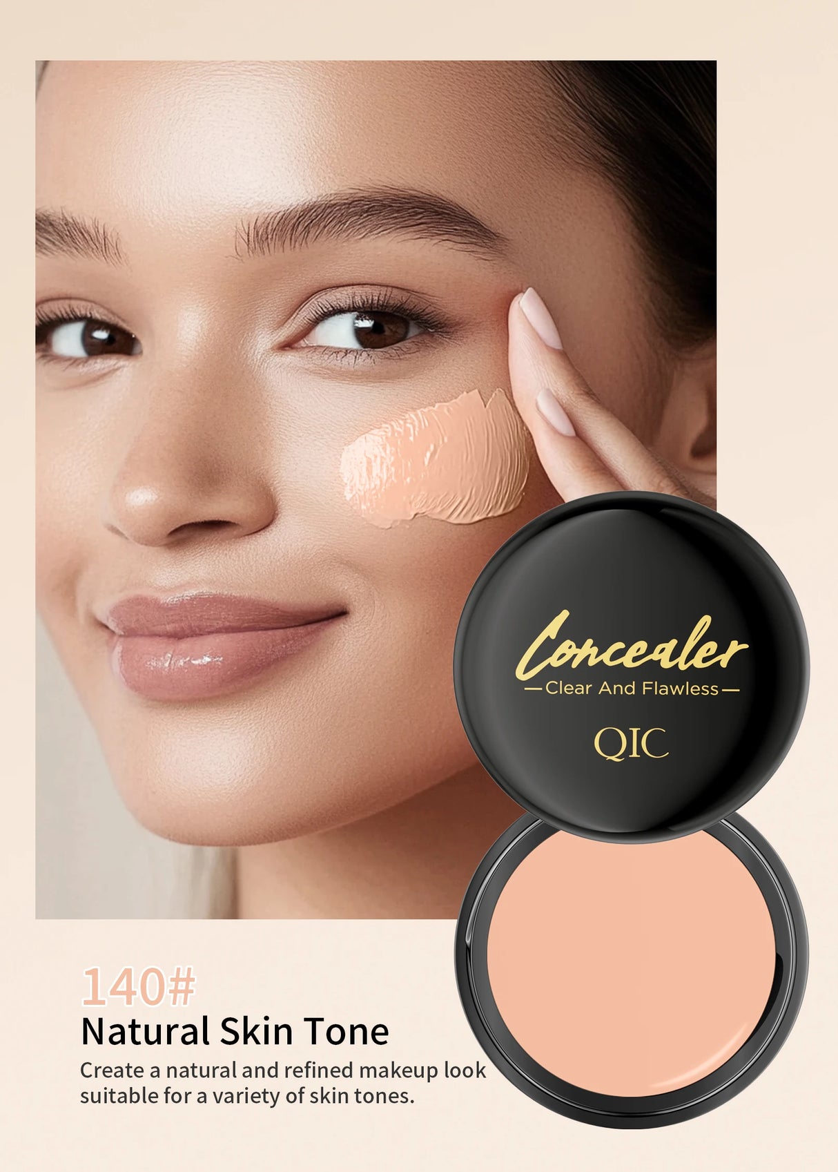 Waterproof Full Coverage Concealer for Tattoos, Scars - Natural Finish Foundation for All Skin Tones & Types