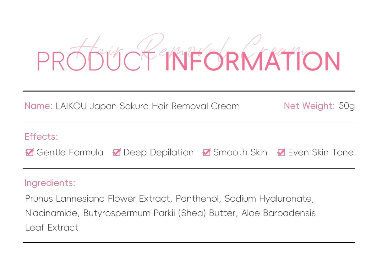 LAIKOU Hair Removal Cream For Men Women Body Intimate Areas Skin Care Moisturizing 50g