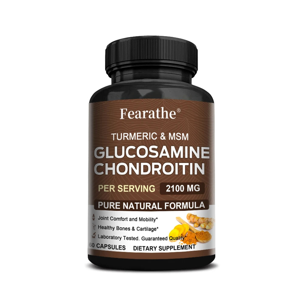 Glucosamine Chondroitin MSM – Joint Support Supplement for Women and Men with Glucosamine Sulfate for Cartilage and Flexibility