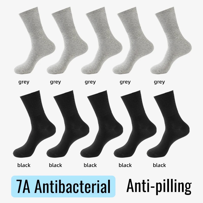 MiiOW Big Size Sock Men Pure Cotton Sock Anti Odor Fat Feet Elastic Widened Loose Sock Compression Sock Elderly Non-Binding Sock