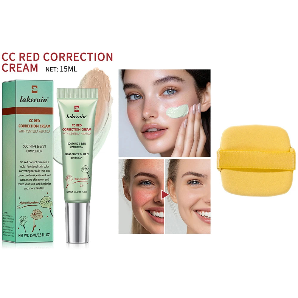 CC Cream Color Changing Liquid Foundation Centella Korean High Coverage Foundation Foundation Cream for Face Base Makeup