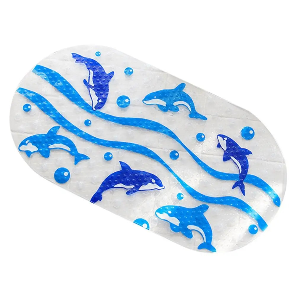 Soft Cartoon PVC Kids Anti Slip Bath Mat Non Skid Safety With Sucker Shower Mat Massage Bathtub Mats Pad