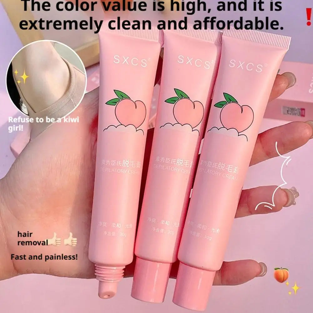 Honey peach Hair removal cream Hair Growth Inhibitor Gentle Fast Painless Hair removal for Arm Armpit Legs Intimate Areas