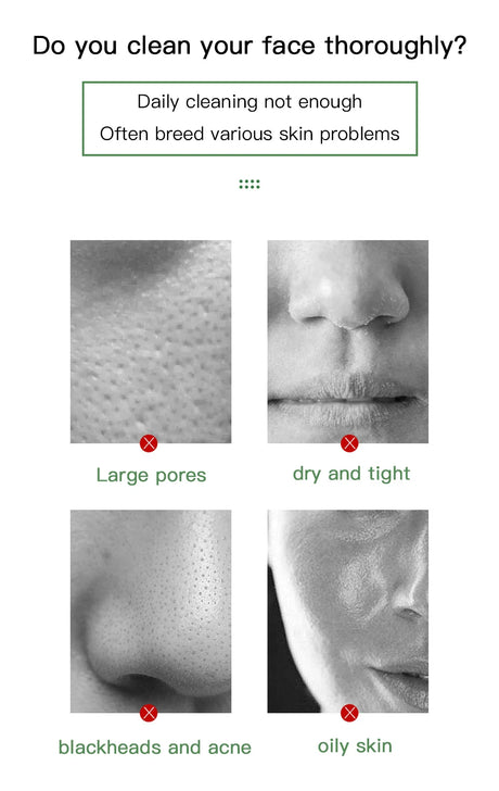 Face Clean Mask Green Tea Cleansing Stick Mask Shrink Pores Deep Blackhead Remover Facial Cleansing Moisturizing Mask 40g