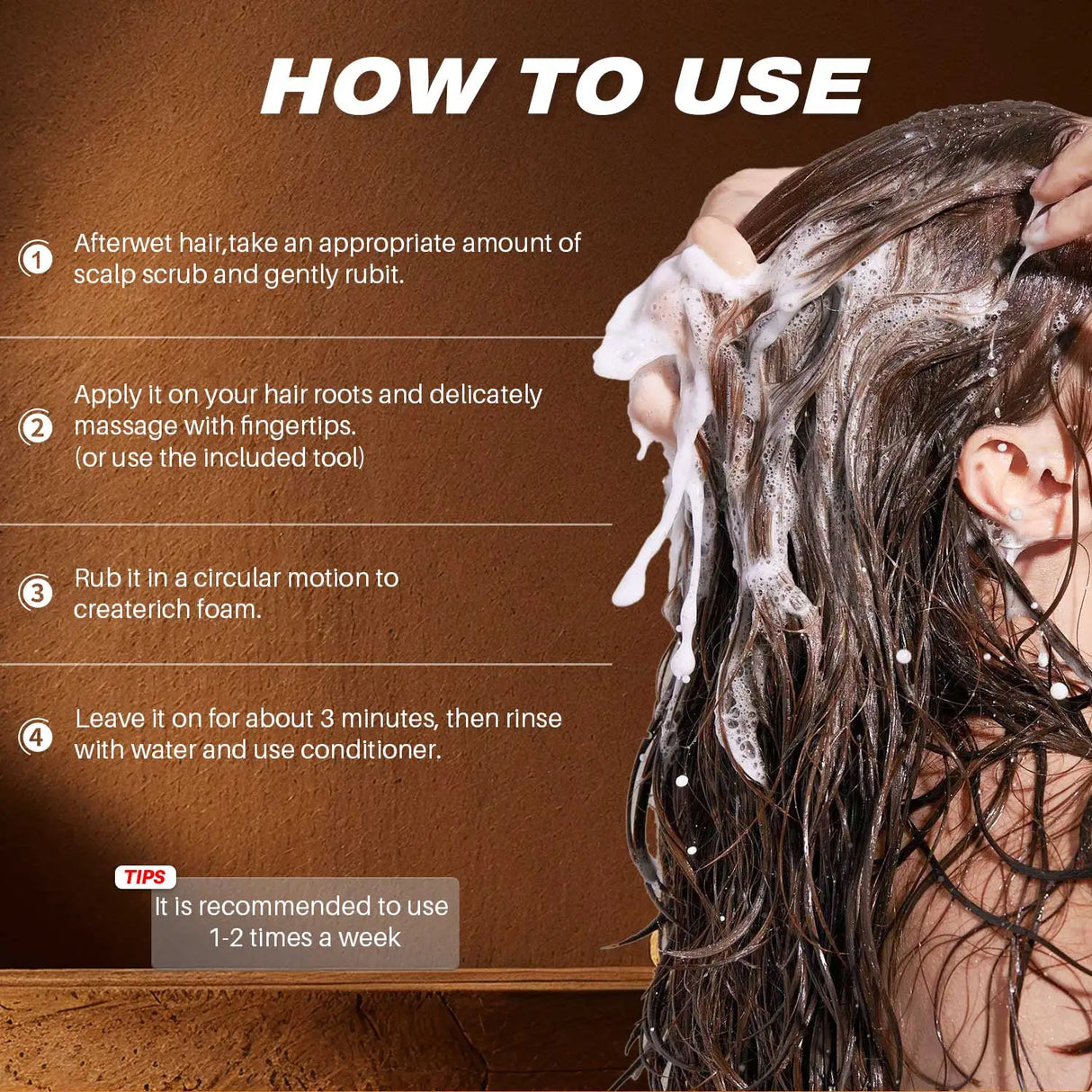 Batana Oil Scalp Scrub for Strengthening Hair Deep Cleaning Nourishing Soothing Shampoo for Sensitive Scalp Hair Care