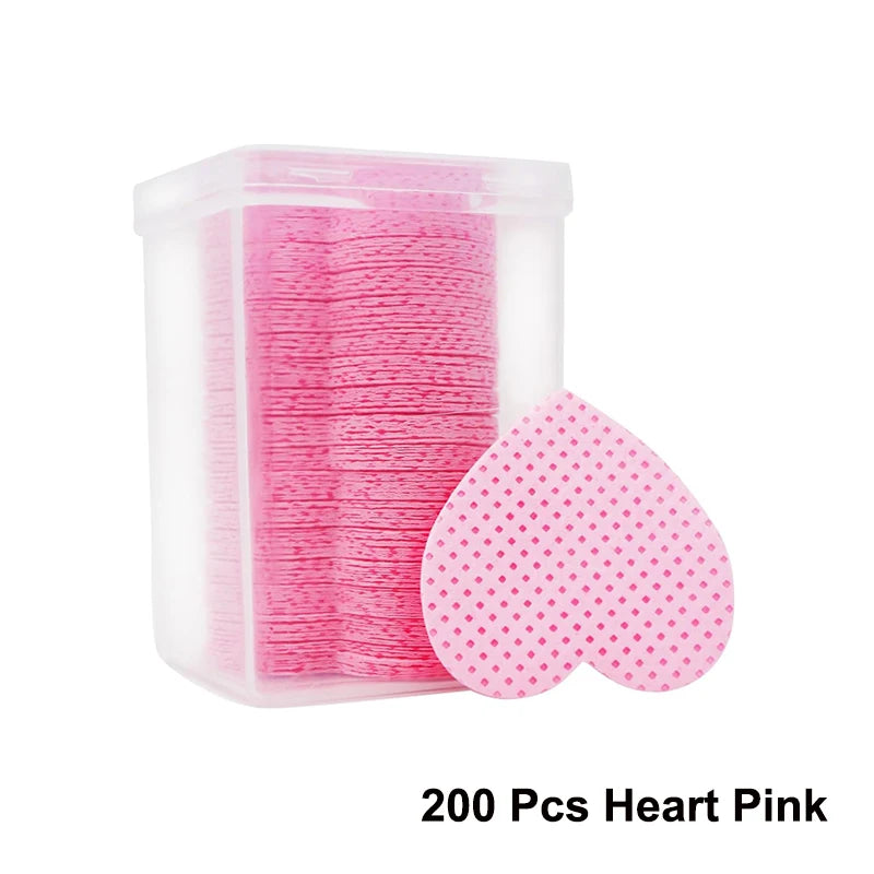 LINMANDA 200Pcs Lint Free Nail Cleaning Wipes Nail Cleaning Pads Gel Nail Cleaning Wipes Suitable for Home or Nail Salon Use