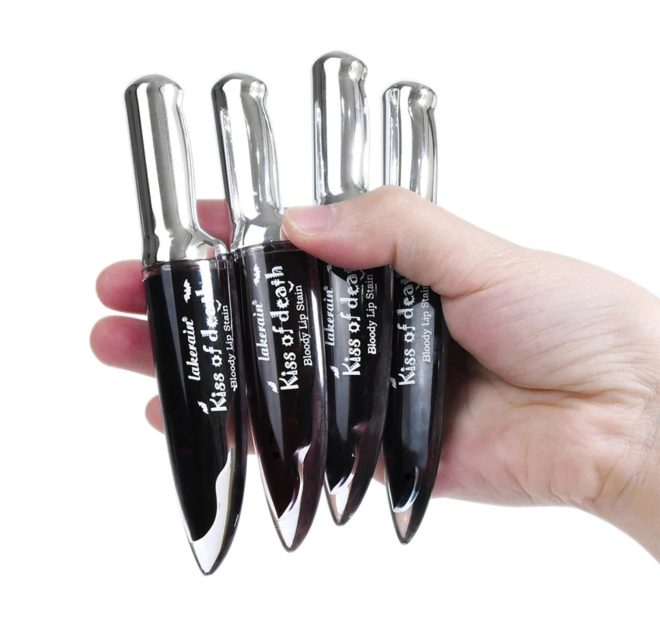 Lakerain Fake Bloody Lip Stain Gel-like Waterproof Spill-proof Long Lasting Matte Lip Tinting Halloween Party Lip Cosmetics