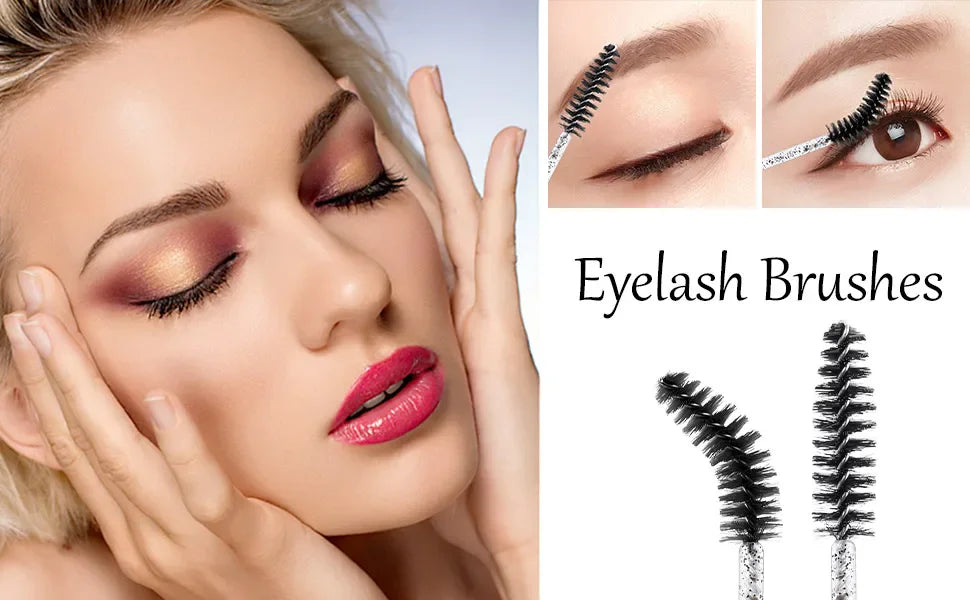 5/50 Pcs Crystal Mascara Wands Eyelash Brush Spoolies For Eye Lash Extension Eyebrow And Makeup Crystal Makeup Tools