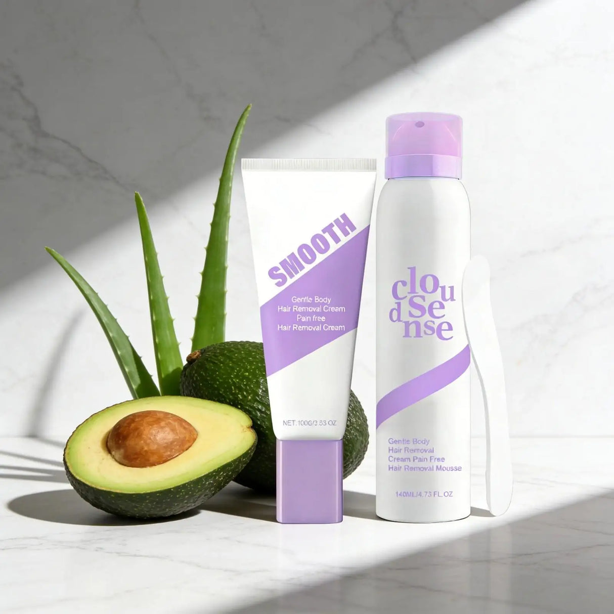 Body Hair Removal Cream Spray Aloe Vera Moisturizing Skin Soothing Hair Growth Inhibitor Shea Butter Hair Removal Mousse 140ml