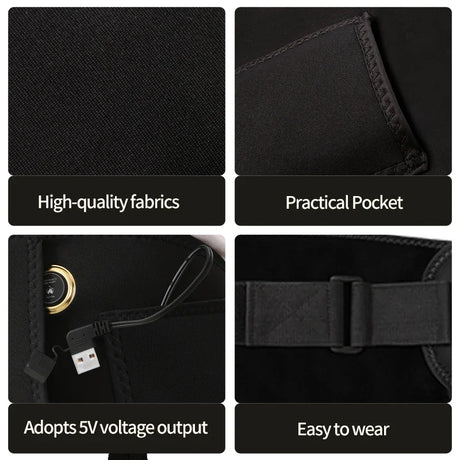 Carbon Fiber Heating Uterine Protector Relieves Menstrual Cold Uterus Pain Uterine Warmth Belt Essential Women Ideal Female Gift