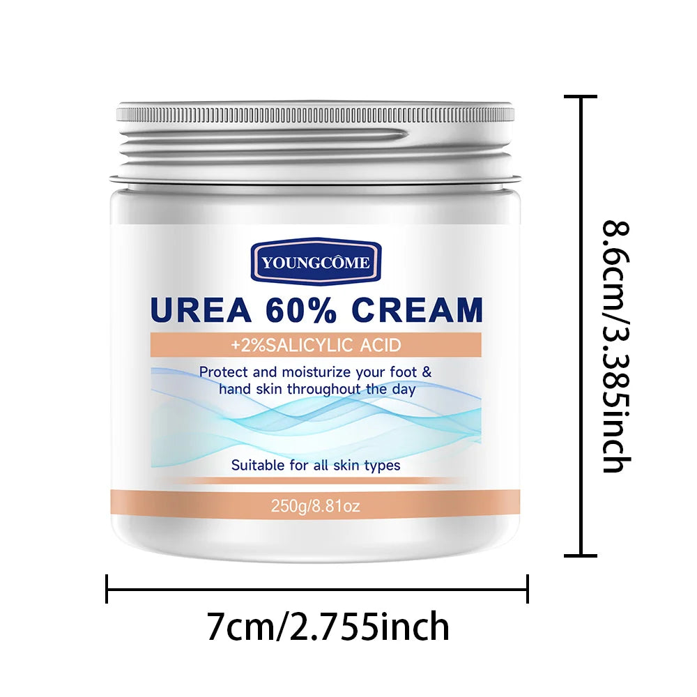 YOUNGCOME 60% urea Cream+2%salicylic Acid Moisturizing Foot Care Cream Can Moisturize Your FOOT Improving Dryness and Roughness