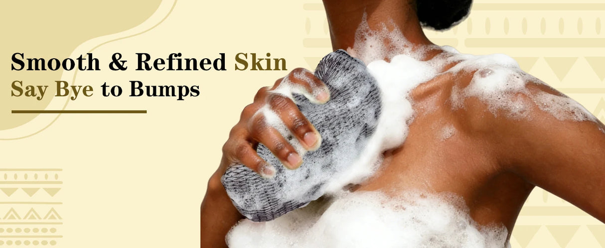 PeaKalo Authentic African Net Sponge-2Pcs Exfoliating Bath Shower Loofah Sponge, Gentle Back Scrubber for All Skin Types,Durable
