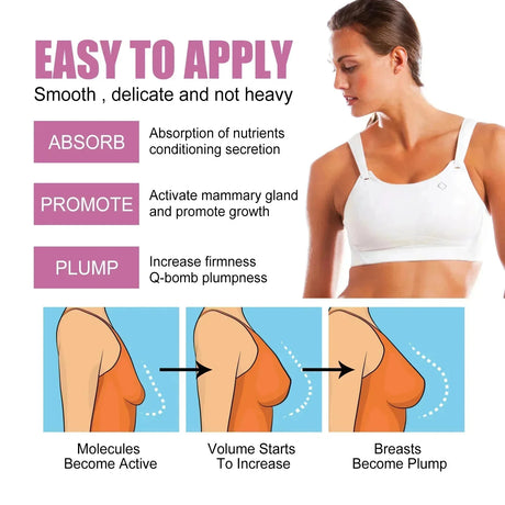 Natural Breast Enlargement Cream Chest Lift Firm Enhancer Care Oil Butt Breast Plump Growth Massage Boobs Bigger Sexy Body Care
