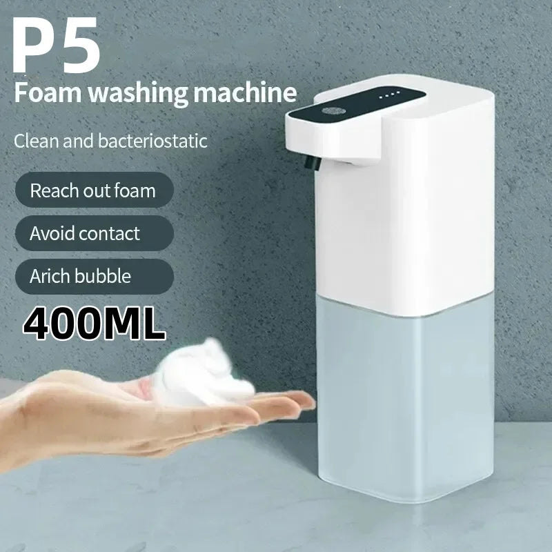 380ML Automatic Foam Soap P11 Dispenser Bathroom Smart Washing Hand Machine With USB Charging White ABS Material