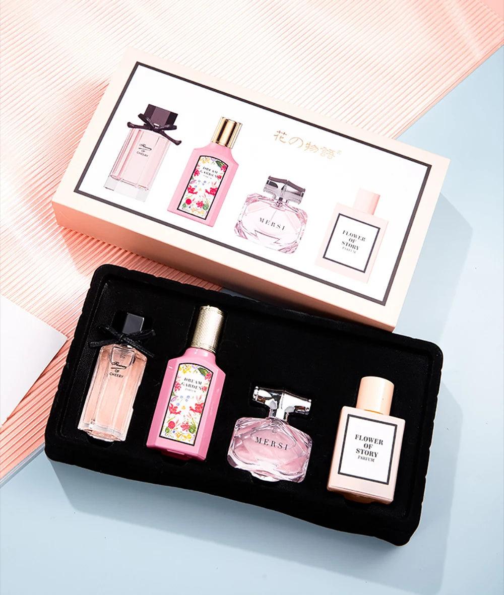 Brand Perfume Women Gift Box Four Piece Set Plant Floral Scent Pheromone Lasting Fragrance Exudes Feminine Charm духи женские