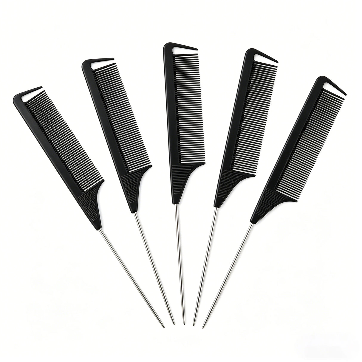 Pro Pointed Tail Salon Hairdressing Hair Styling Anti-static Comb Hair Brush Steel Needle Pin Rat Tail Combs Barber Accessories