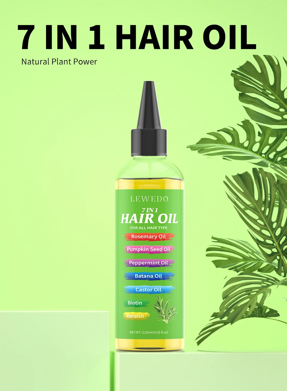 7 In 1 Hair Oil For All Hair Type Rosemary Batana Hair Growth Oil Keratin Biotin Castor Oil Hair Care Oil Beauty Health Product