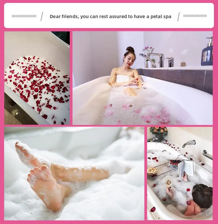 100/250/500g Pure Natural Rose Petal Bath Real Flower Bath Foot Bath Hot Spring Homestay Milk Bubble Bath Foot Bath Health Bath