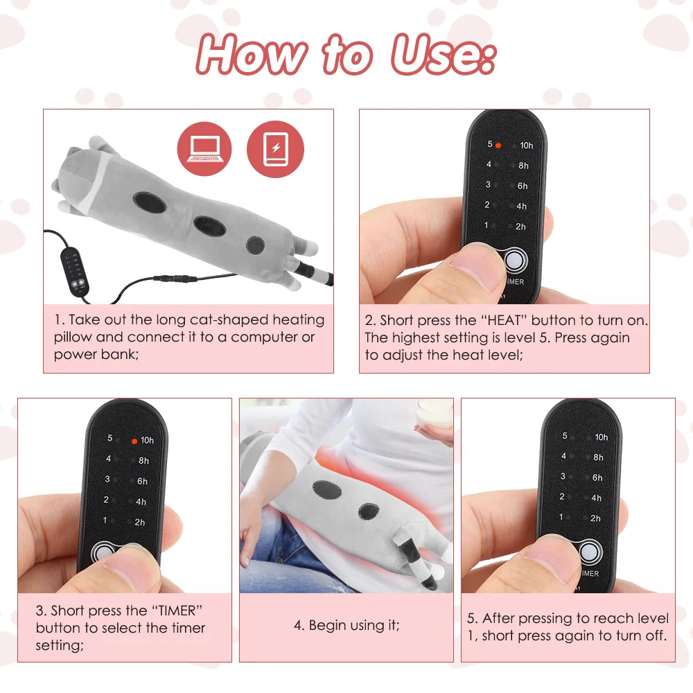 USB Powered Electric Pad Period Heated Pillow Menstrual Colic Heater Cramps Period Neck Shoulder Hot Compress Heating Pad