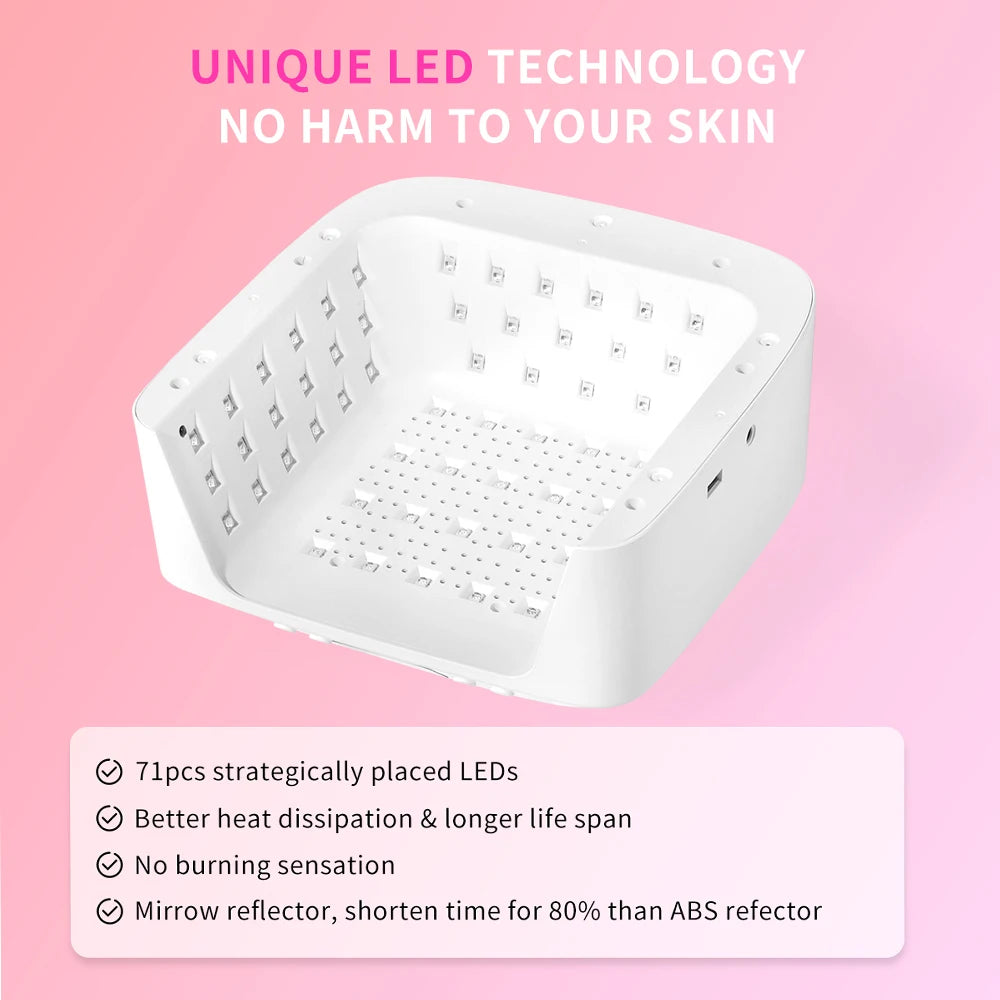 71 LEDs UV Nail Lamp Large Space Nail Dryer with Hand Pillow Smart Sensor 72 W Professional UV Lamp For Nails Manicure Pedicure