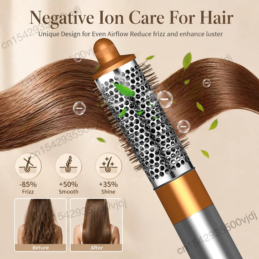 TINSOL 7 in 1 Multi-Function Hair Dryer & Styling Tool Automatic Curling Set 1300W Straightener Professional Salon Hair Dryer