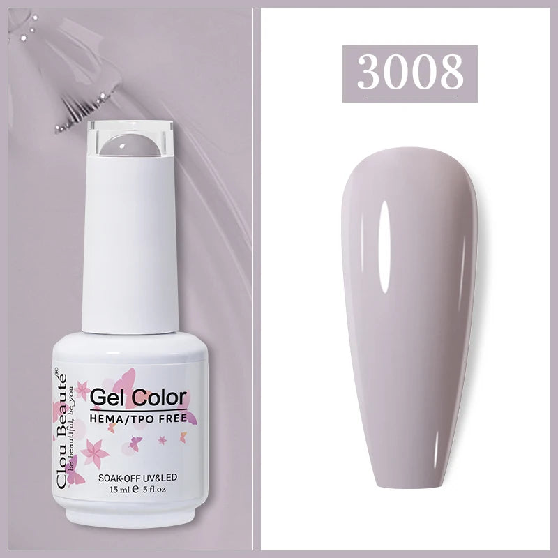 Clou Beaute Gel Nail Polish Neon Brown Royal Blue Red Green Pastal Nude Nail Art Varnishes Gel Lacquer HEMA/TPO FREE UV Gel Nail