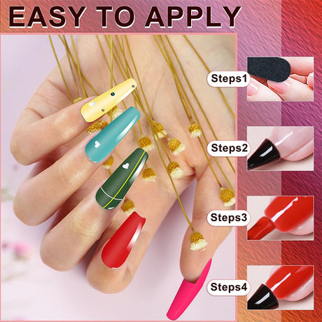 Nail Gel Polish Kit With LED Nail Lamp Semi-Permanent 27 Colors Soak Off Base&Top Coat Varnish Manicure Set For Nails Salon Kit
