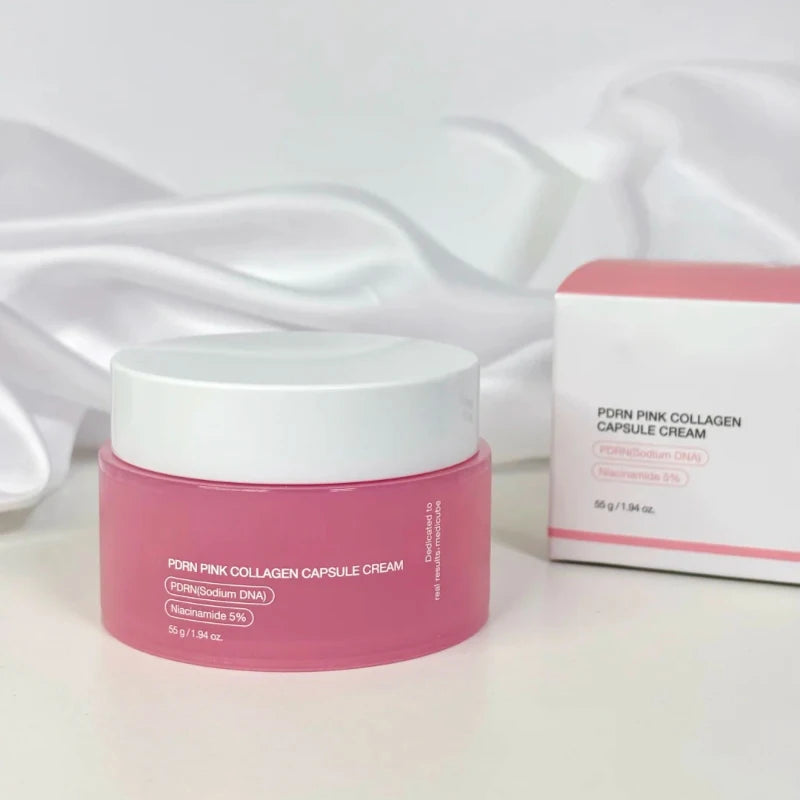 KOEC PDRN Pink Collagen Capsule Cream Anti-Wrinkle Hydrating Glowing Increase Elasticity 5% Niacinamide Hydrolyzed Collagen
