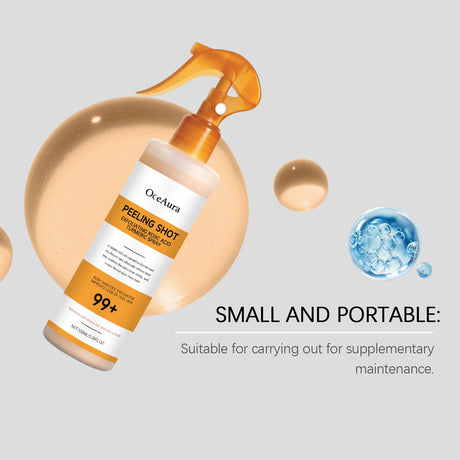 Exfoliating Kojic Acid Turmeric Spray Gently Peeling Solution Hydrating Skin Brightening Mist for Smooth Skin Back & Foot Care