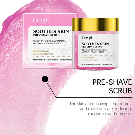 Pre-Shave & Exfoliating Body Scrub Remove Dead Skin Smoothing Moisturizing Gentle Cleansing Pre-Shave Care Smooths Skin Texture