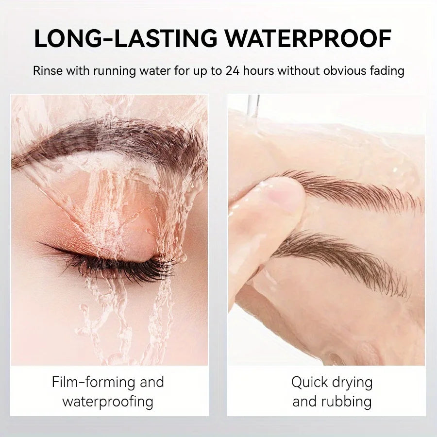 Natural Hair-Like Strokes Eyebrow Pen COAST BABY 2 Forks Tip Waterproof Long Lasting Smudge Proof Brow Pen