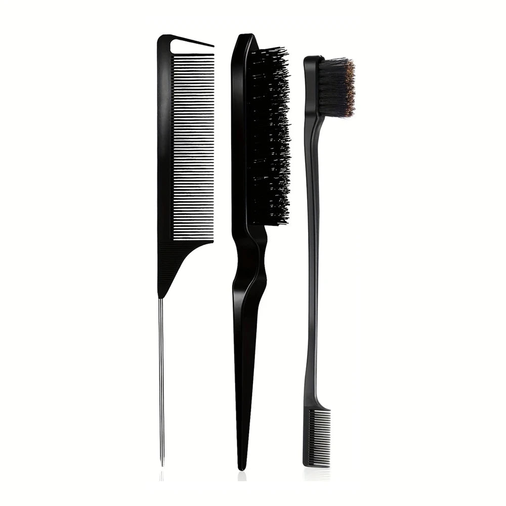 5 Pcs Detangling Brush Set,Curly, Wet/Dry, Black Hair, Flex Detangling Brush set for Hair Style and Cuting, Easy Clean in Daily