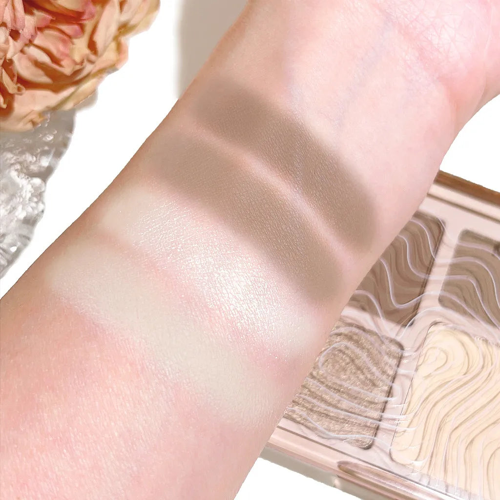 Natural Stereoscopic Face Powder Palette Matte Bronzer Contour Shading Multifunctional Highlighter Cosmetic Blush gift
