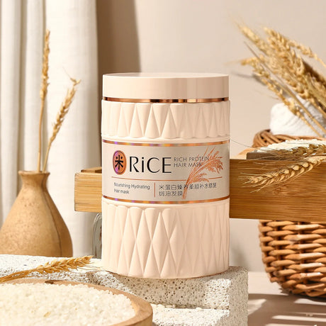 Rice Protein Dandruff Removal Fluffy Smooth Shampoo Amino Acid Dry Hair Conditioner Smooth Baked Oil Hair Mask Hair Care Set