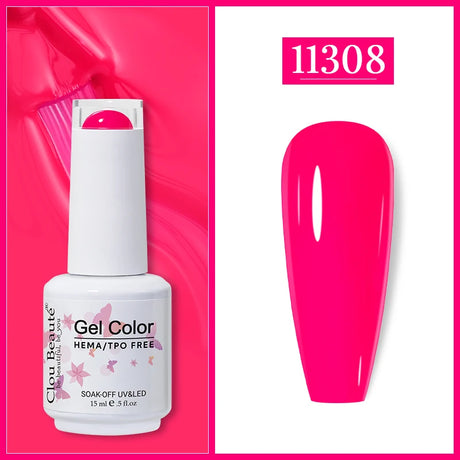 Clou Beaute Gel Nail Polish Neon Brown Royal Blue Red Green Pastal Nude Nail Art Varnishes Gel Lacquer HEMA/TPO FREE UV Gel Nail