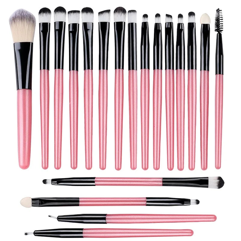 20PCS Eye Shadow Makeup Brush Set Concealer Brush Eye Cosmetic Soft Bristles Eyebrow Eyeliner Brush Portable Beauty Makeup Tools