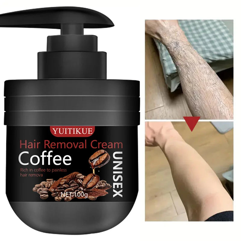 Men's Hair Removal Cream Nourishing Painless Non-Irritating Growth-Inhibiting Smooth Portable Body Hair Removal Lotion