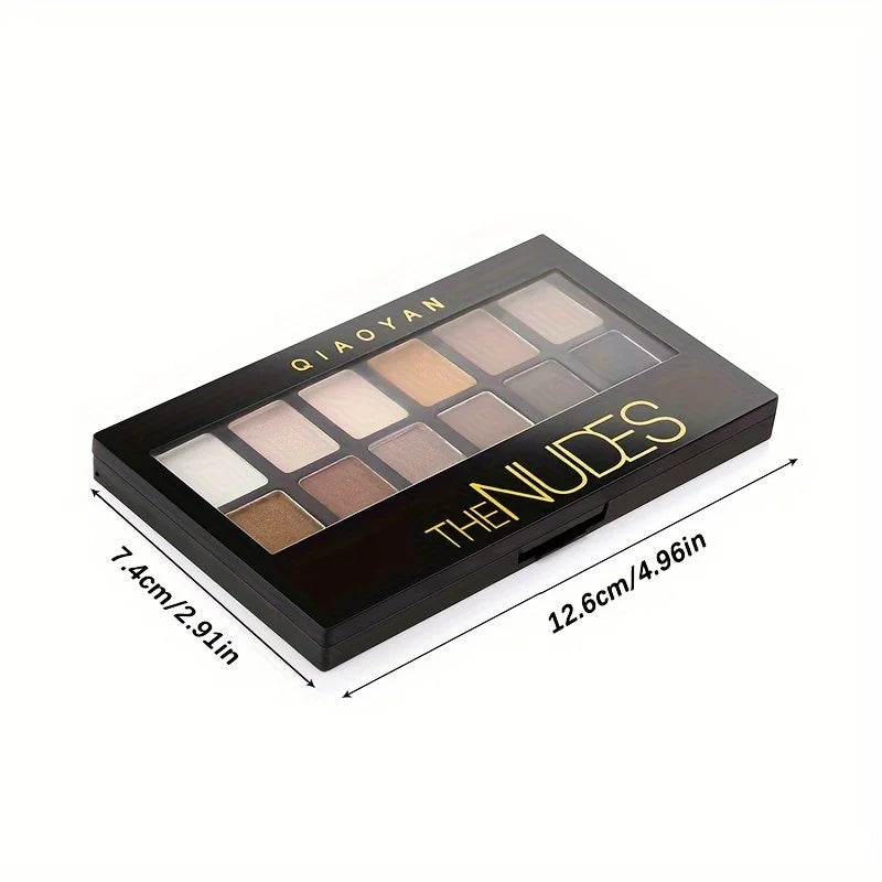 Professional 12 Colors Eyeshadow Palette Natural Shimmer Matte Nudes Cosmetic Eye Makeup Plate for Makeup Artists