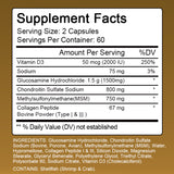 Alxfresh Chondroitin Glucosamine Capsules Turmeric Tablet for Knee, Joint Health, Bone Quickly Nutrition Supplement