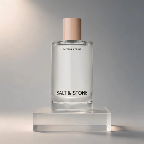 Salt & Stone Body Mist | Saffron & Cedar | Skincare Infused Hair & Body Spray for Women and Men | Hydrating Fragrance with Glycerin and Red Algae | Vegan, Cruelty Free, 3.4 fl oz.