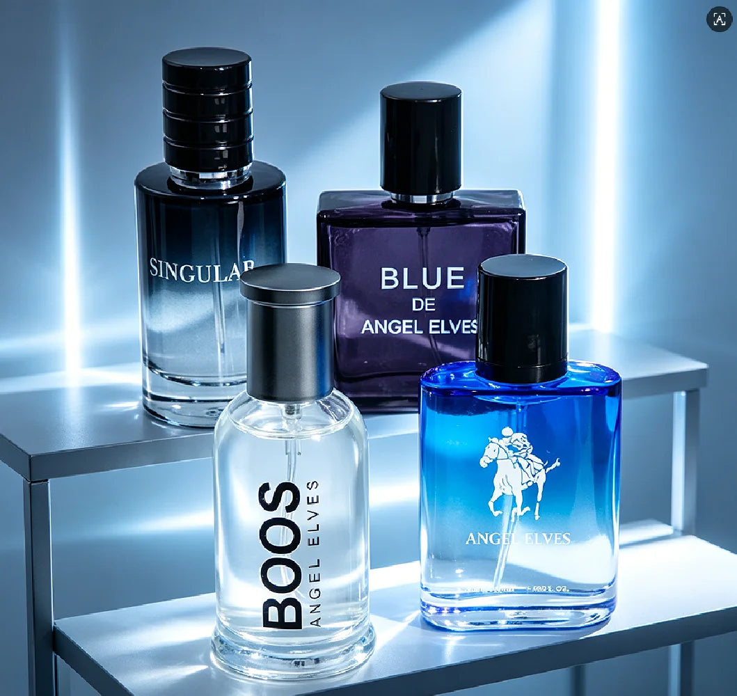4 Pcs Luxury Men Cologne Gift Set - 4 x 30ml Bottles of Premium Vanilla & Cologne Scented Pheromone Perfume for Men - Long Lasti