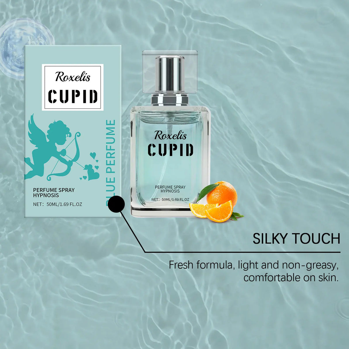 Roxelis 50ml Pheromone Cupid Perfume - Charming Fresh Fragrance for Flirting And Attraction Lasting Cologne Perfume for Dating
