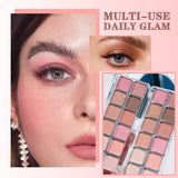 12-Color Glitter Eyeshadow Palette Low Saturation Matte Eyeshadow Palette Long Lasting Eye Shadow Makeup Glitter Matte Finishes