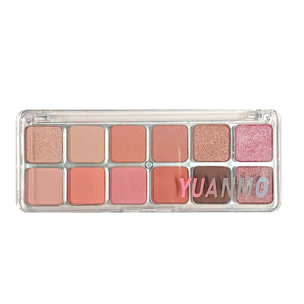 12-Color Glitter Eyeshadow Palette Low Saturation Matte Eyeshadow Palette Long Lasting Eye Shadow Makeup Glitter Matte Finishes