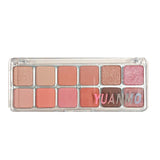 12-Color Glitter Eyeshadow Palette Low Saturation Matte Eyeshadow Palette Long Lasting Eye Shadow Makeup Glitter Matte Finishes