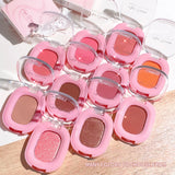 Monochrome Flower Mist Blush Powder Fine Matte Brightens Rouge Natural Nude Powder Pink Trimming Blush Waterproof Easy To Apply
