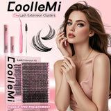 320PCS DIY Lash Kit Fierce 40D | D Curl Dense Manga Clusters 10-18mm | Ultra-Thin Band Individual Cluster Lashes with Bond Seal | Comfortable Home Self-Application Set