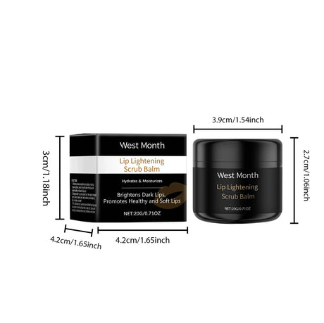 20G Lip Scrub Balm Moisturizing Skin Reduce Dryness Nourishing Gentle Remove Dead Skin Restoring Gloss Brightening Improve Skin Texture Lip Exfoliating Balm