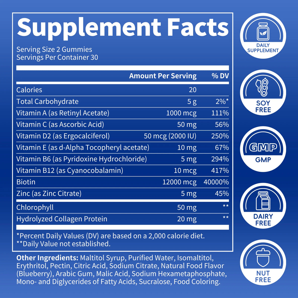 BEWORTHS 12000mcg Biotin Gummies 10 IN 1 Promotes Hair Growth Reduces Hair Loss and Prevents Thinning Promotes Beauty Skin, Strong Nails Promotes Keratin Production